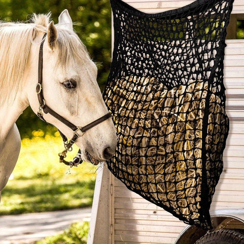 2pcs Durable Nylon Slow Feed Hay Bags for Horses & Goats - The Great Earth Store