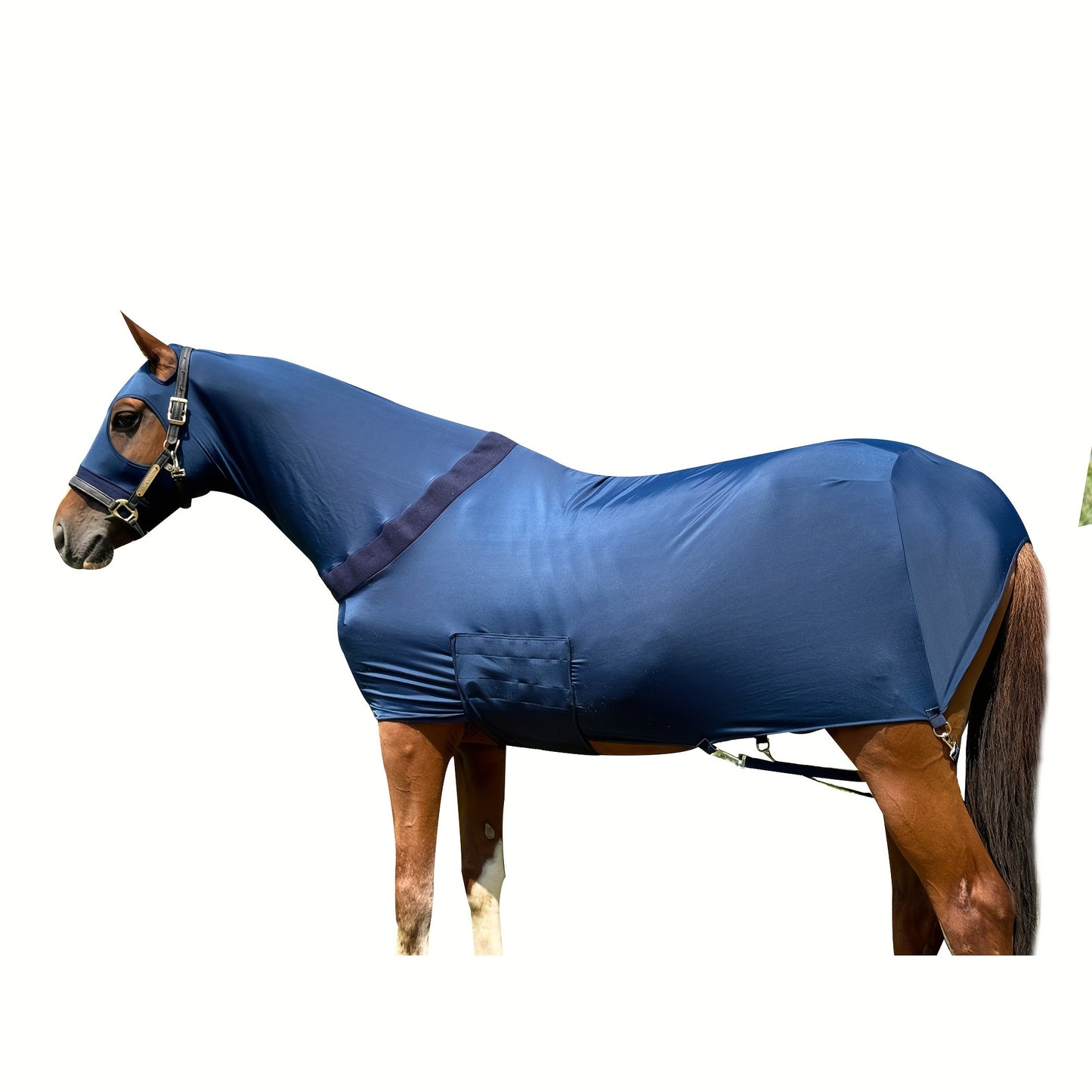 Extra-Large Nylon Horse Blanket with Integrated Neck Cover