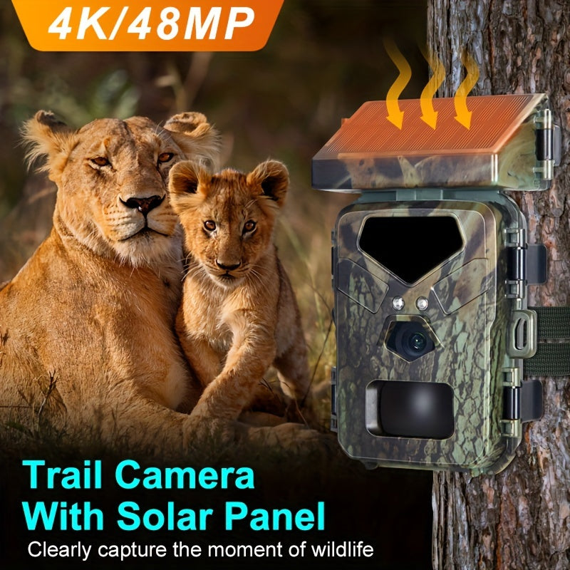 Trail Camera With Solar Panel, Live Video & Photo Game - The Great Earth Store