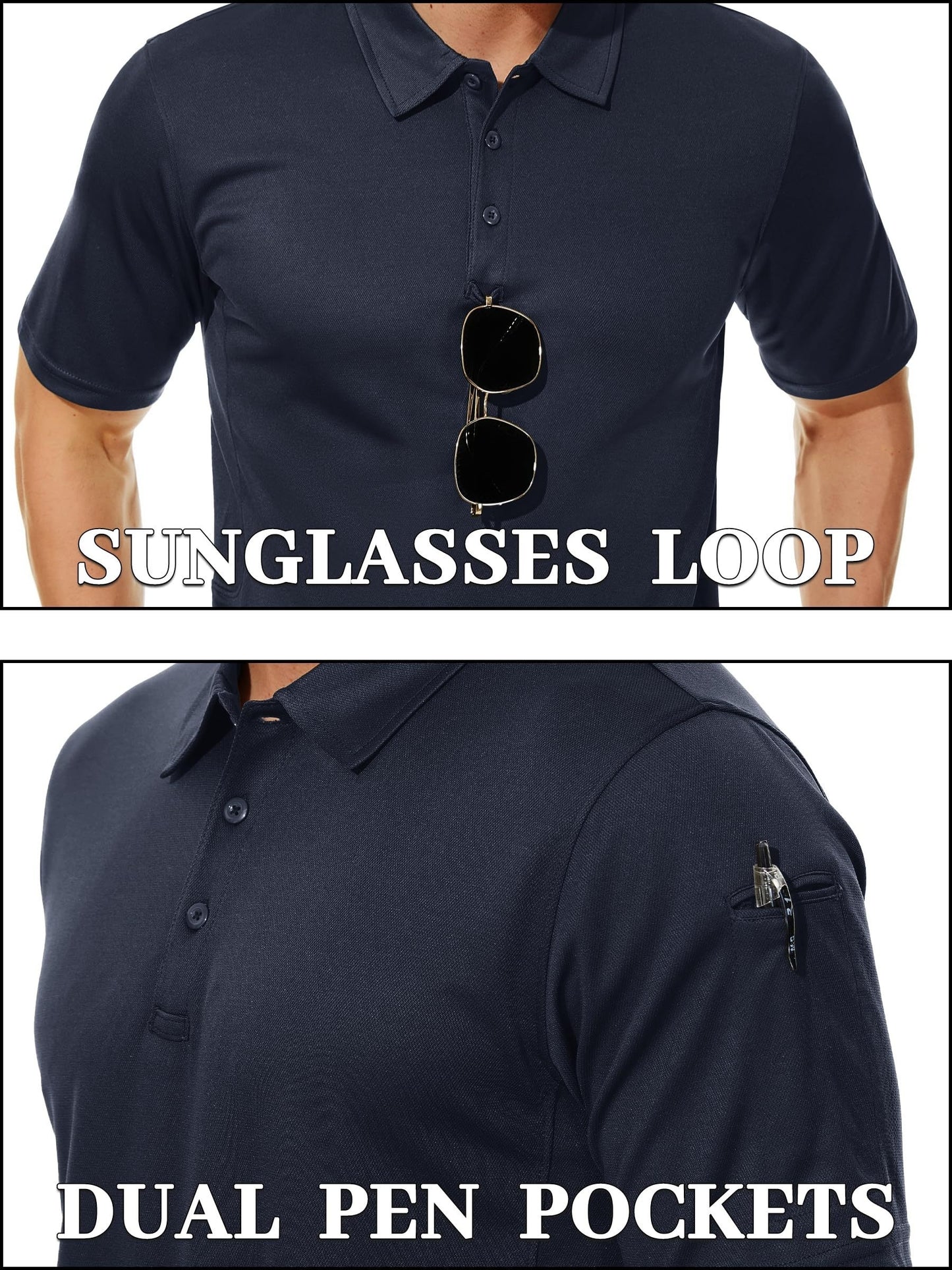 Moisture Wicking Golf Shirt 3pcs for Men Summer Wear - The Great Earth Store
