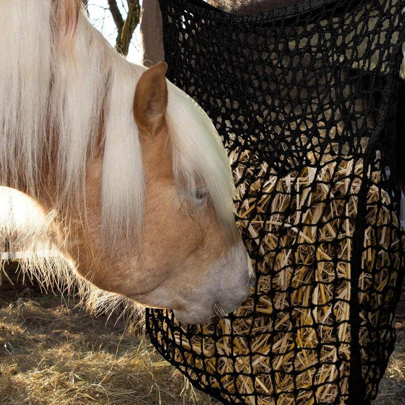 2pcs Durable Nylon Slow Feed Hay Bags for Horses & Goats - The Great Earth Store