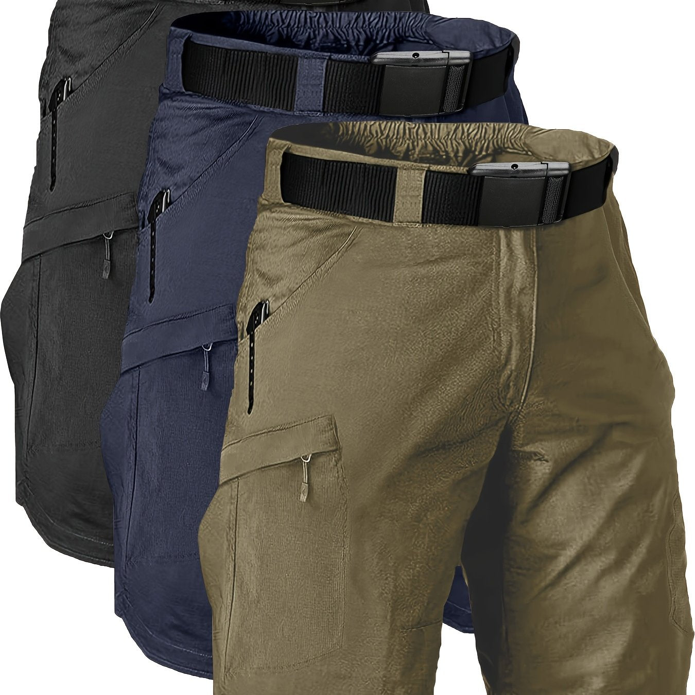 3pcs Men's Outdoor High Quality Tactical Shorts Light Grey 2X-Large - The Great Earth Store