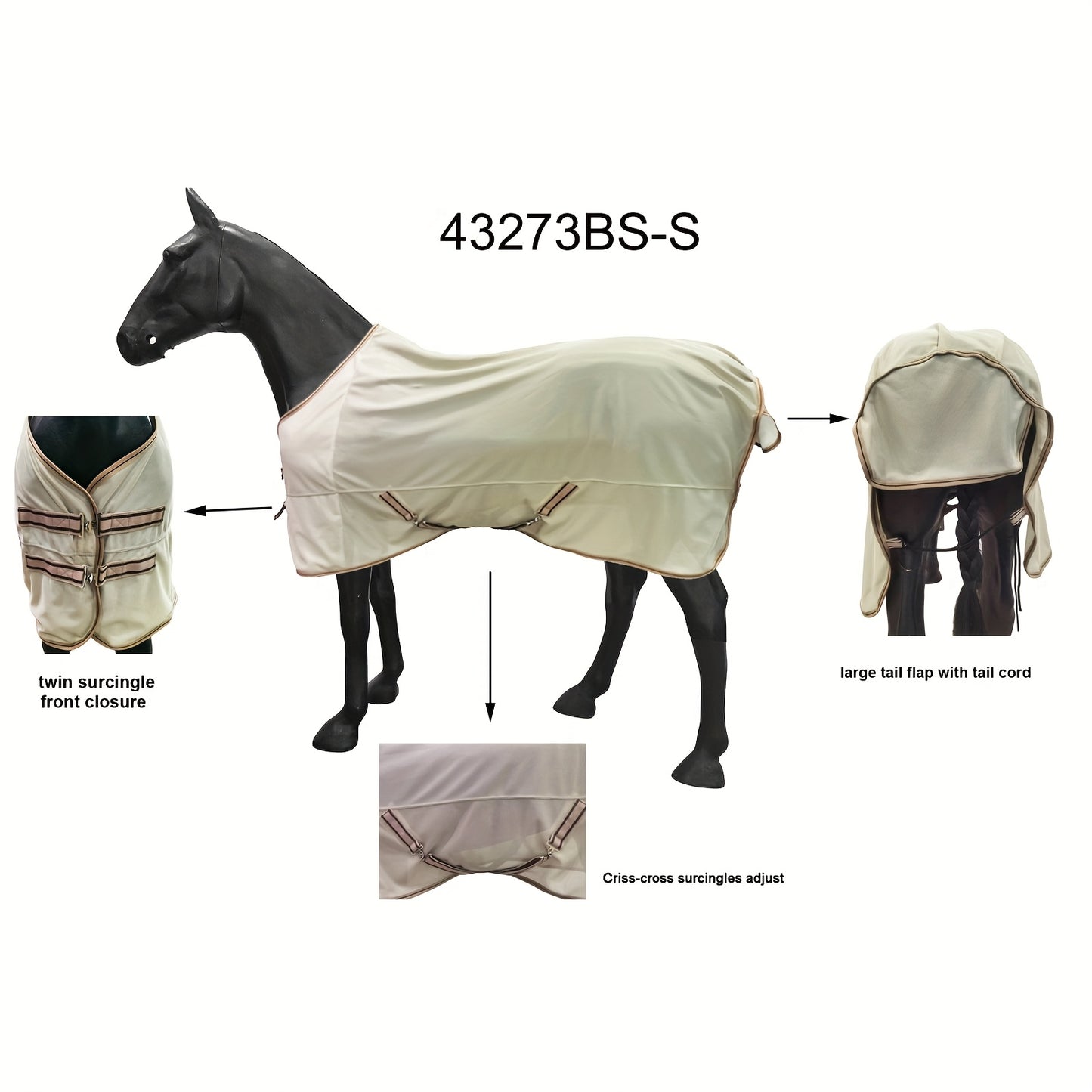 BARN & STABLE Breathable UV Protection Horse Fly Sheet