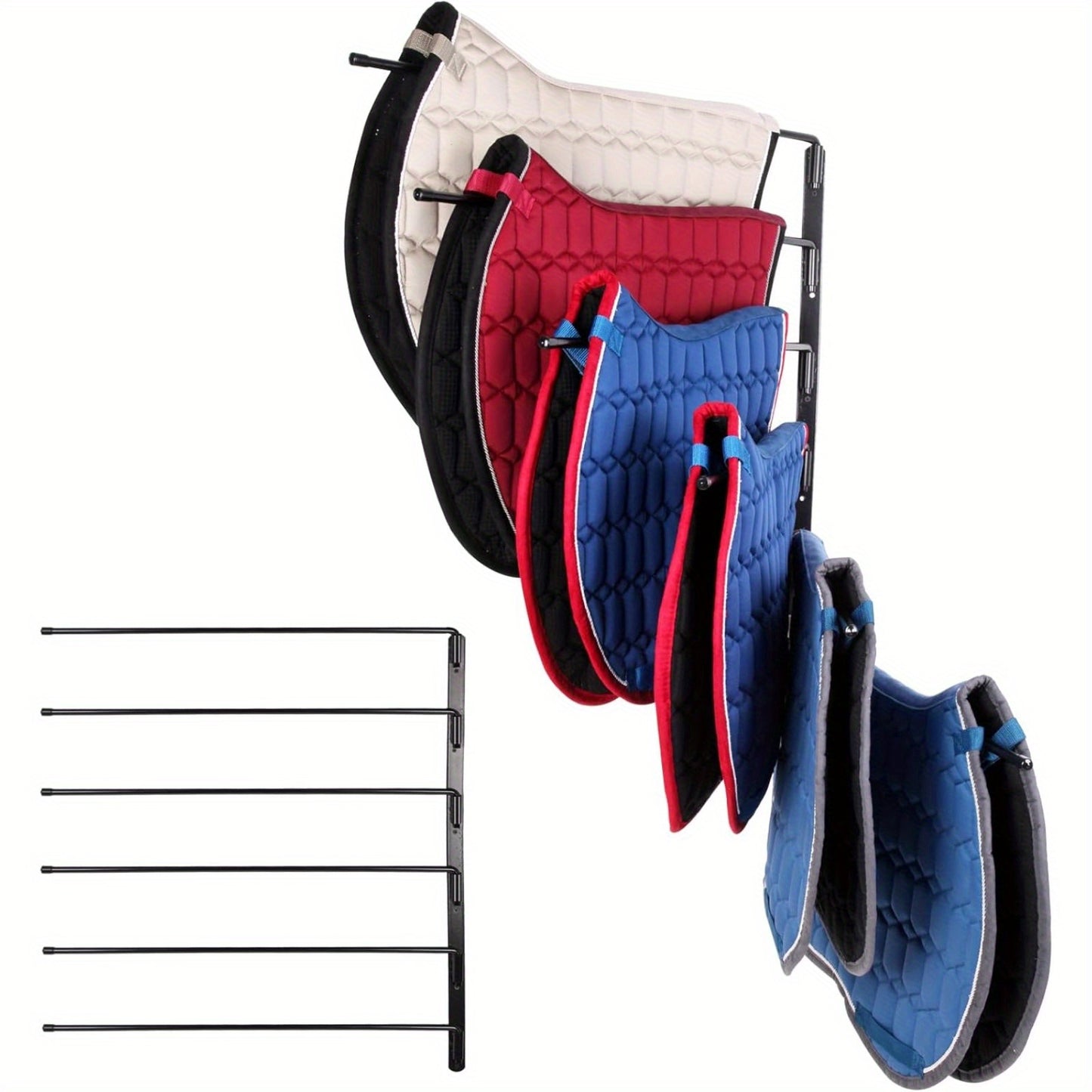 Saddle Pad Rack-Horse Blanket Holder Extra-Long Wall Mount - The Great Earth Store