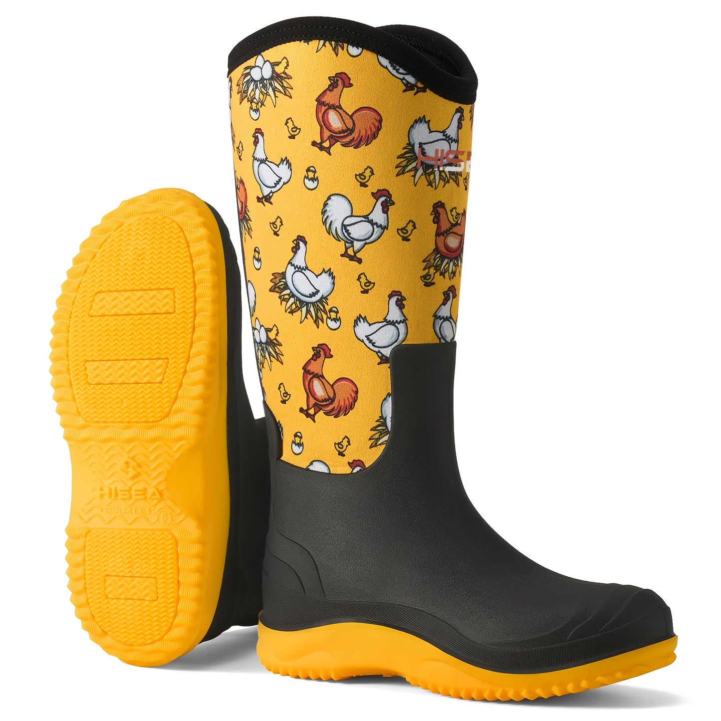 HISEA Women's Tall Waterproof Rain Boots Comfortable Neoprene - The Great Earth Store