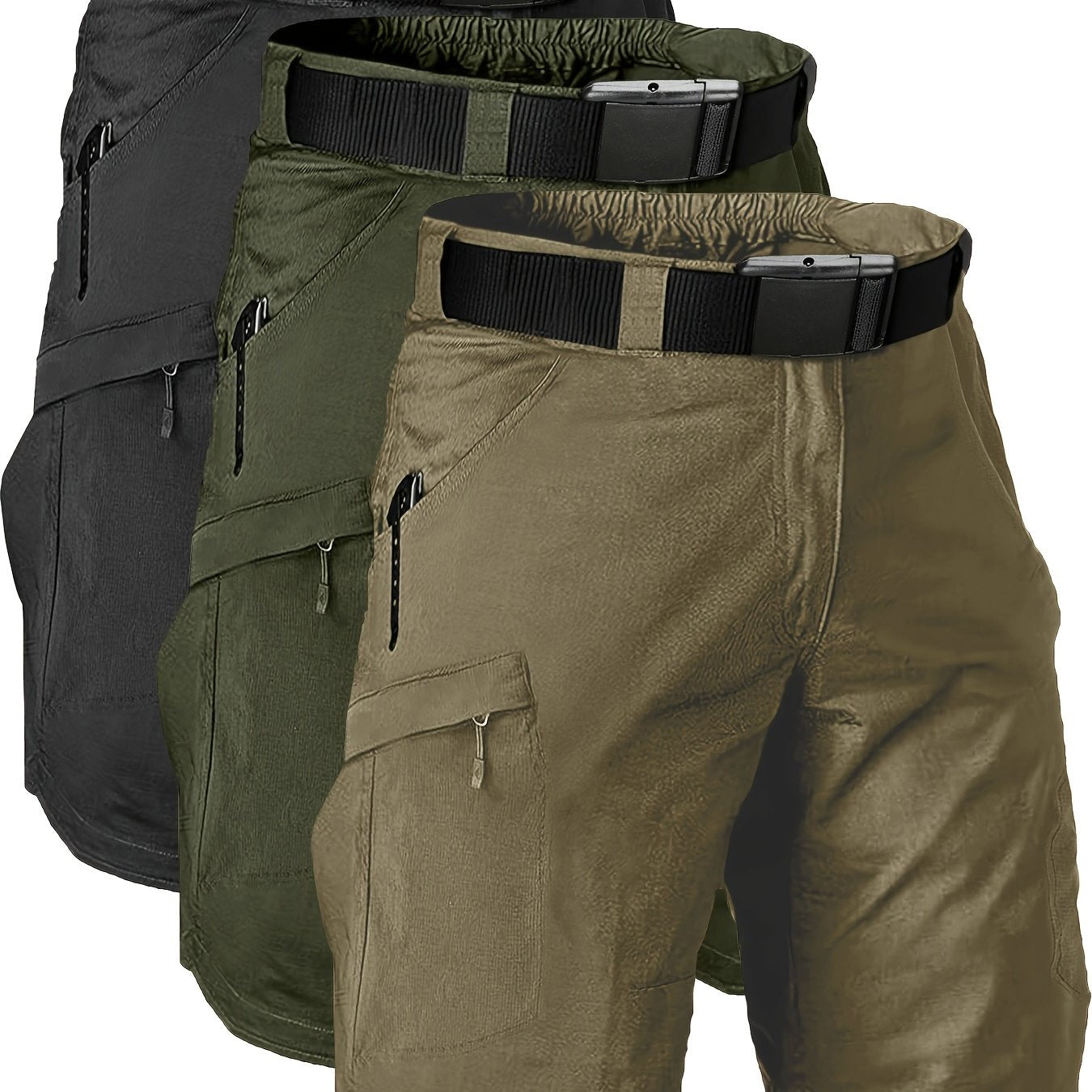 3pcs Men's Outdoor High Quality Tactical Shorts Light Grey 2X-Large - The Great Earth Store