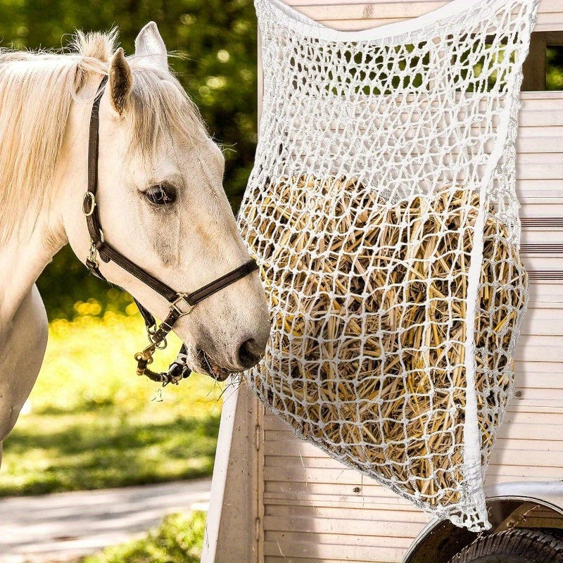 2pcs Durable Nylon Slow Feed Hay Bags for Horses & Goats - The Great Earth Store