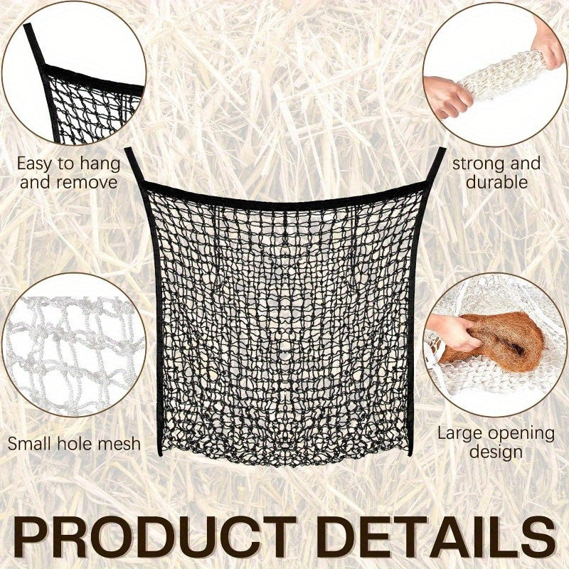 2pcs Durable Nylon Slow Feed Hay Bags for Horses & Goats - The Great Earth Store