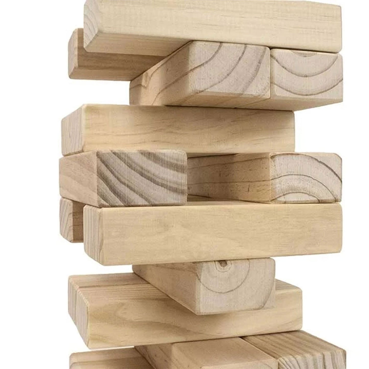 Yard Games Giant Tumbling Timbers Wood Stacking Party Tailgate Backyard Game Indoor Outdoor with Carrying Case for Kids Adults 30 Inch Natural