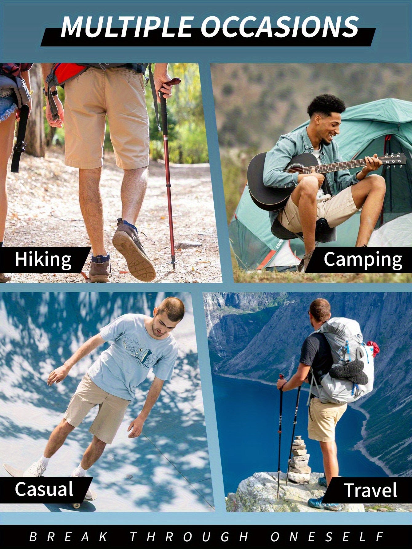 4 Pairs of Casual Shorts Quick to Dry and Breathable Sovtemp - The Great Earth Store