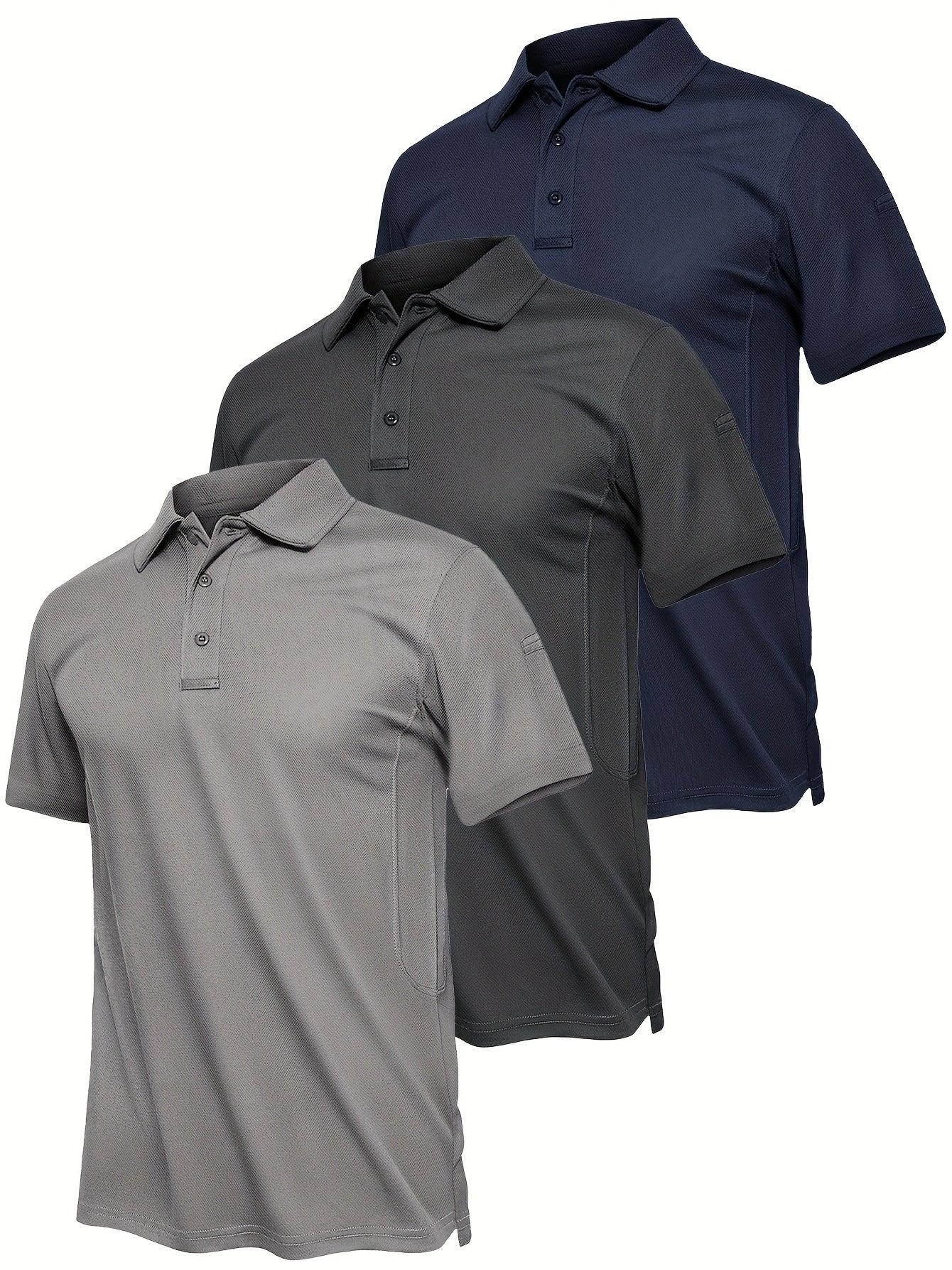 Moisture Wicking Golf Shirt 3pcs for Men Summer Wear - The Great Earth Store