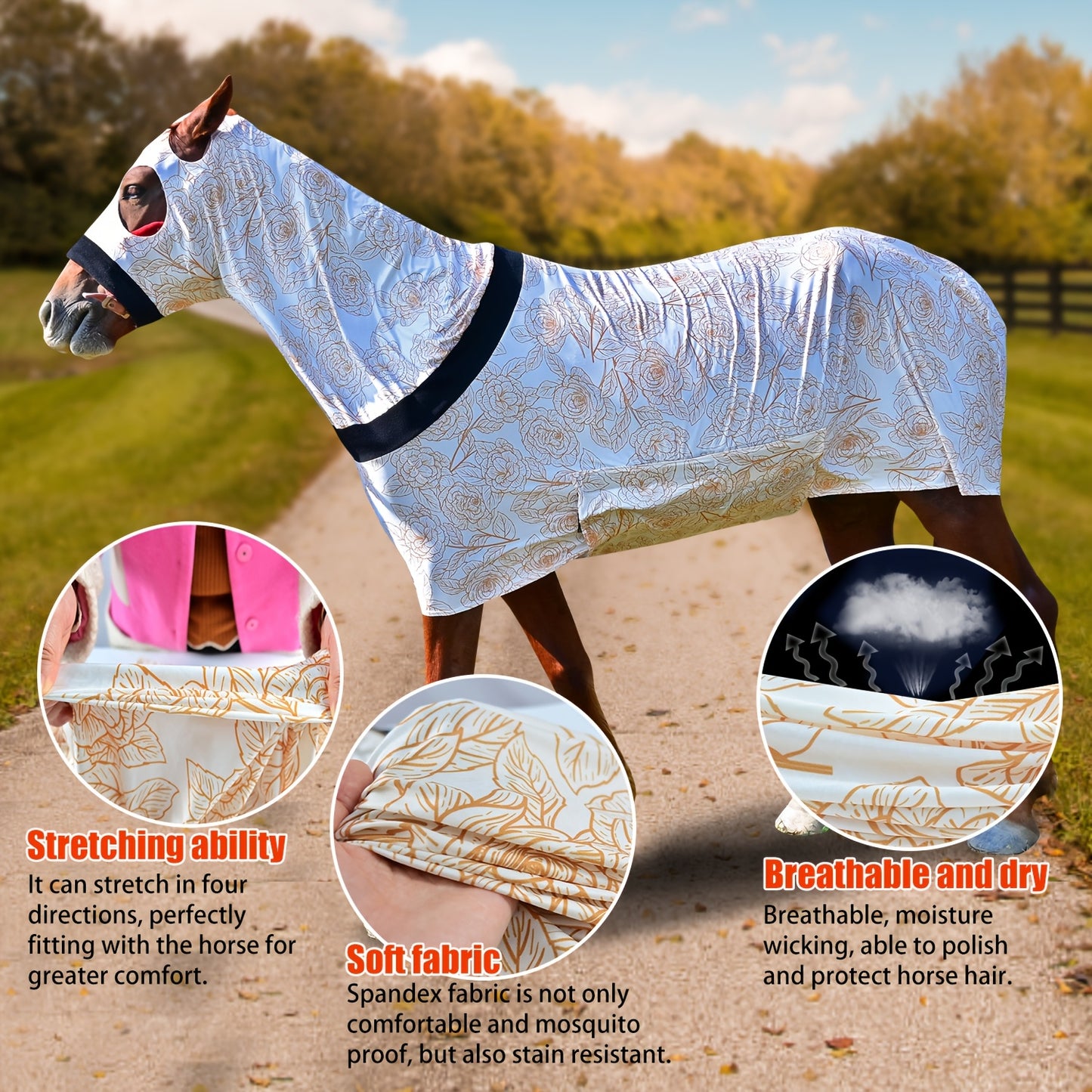 1pc EquiStar Horse Blanket with Neck Cover for All Breeds