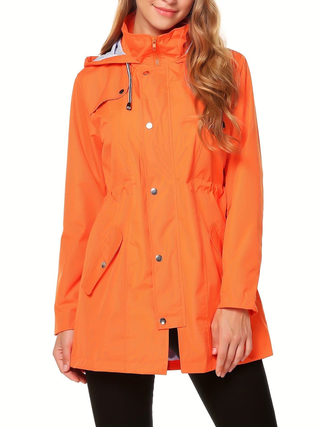 Raincoat Women Waterproof Long Hooded Trench Coats S-XXL - The Great Earth Store
