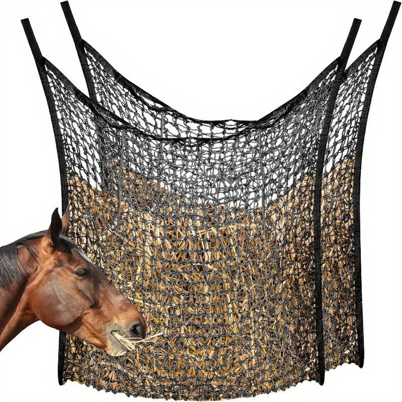 2pcs Durable Nylon Slow Feed Hay Bags for Horses & Goats - The Great Earth Store