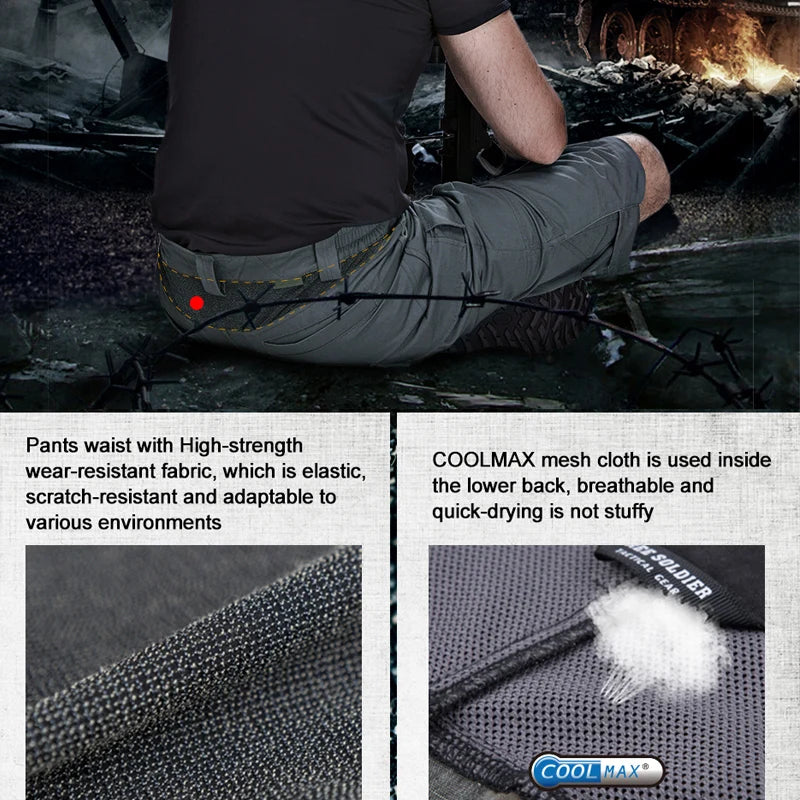 Free Soldier Outdoor Hiking Tactical Cropped Shorts Men - The Great Earth Store