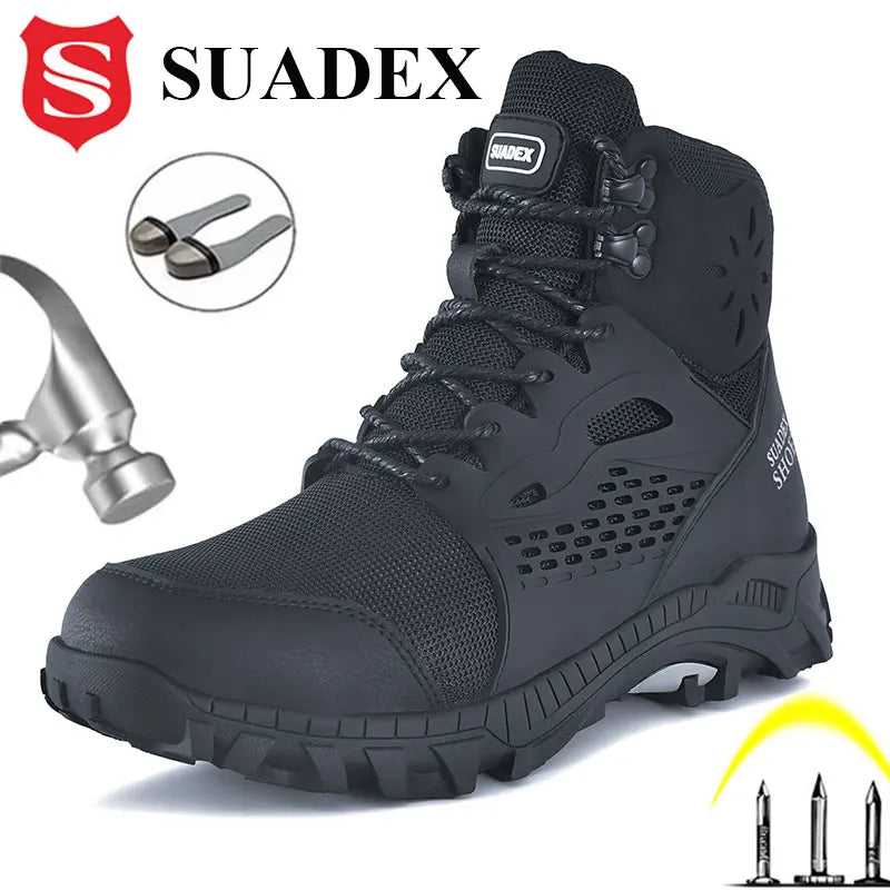 SUADEX S1 Safety Boots Men Work Shoes Steel Toe EUR 37-48 - The Great Earth Store
