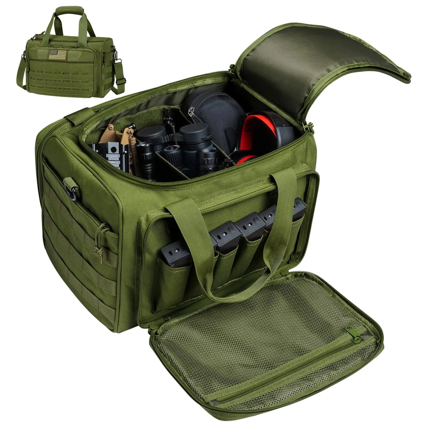 CVLIFE Tactical Gun Range Bag Pistol Shooting Duffle Bag