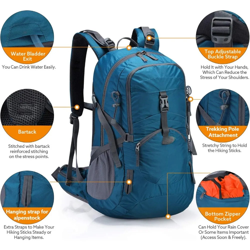 Outdoor Bags 45L Hiking Travel Backpack Waterproof with Rain Cover - The Great Earth Store