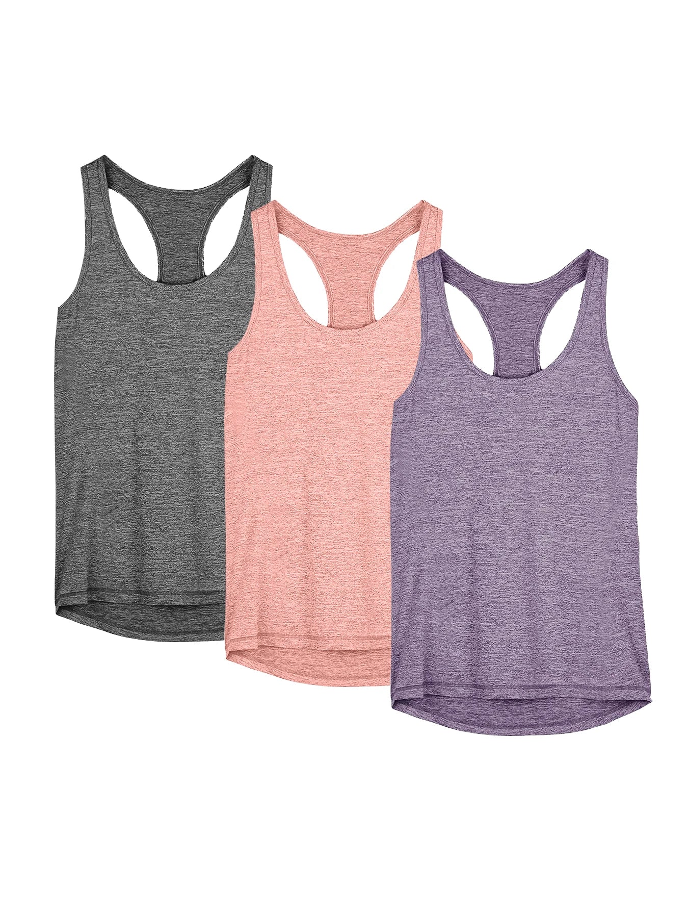 3 Pcs Women Sport Tank Tops Quick Dry Yoga Workout Tops - The Great Earth Store