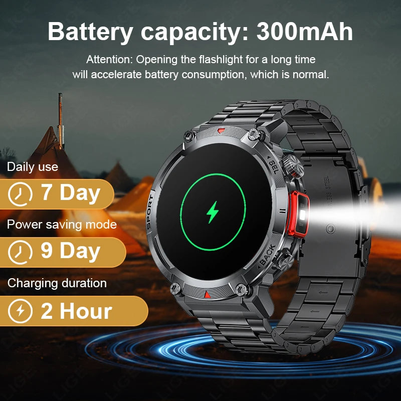 LIGE Smart Watch 3ATM Waterproof Original Design For Men - The Great Earth Store