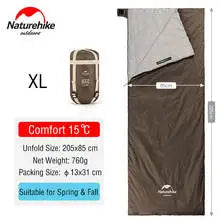 Naturehike Sleeping Bag LW180 Ultralight 3 Season Outdoor - The Great Earth Store