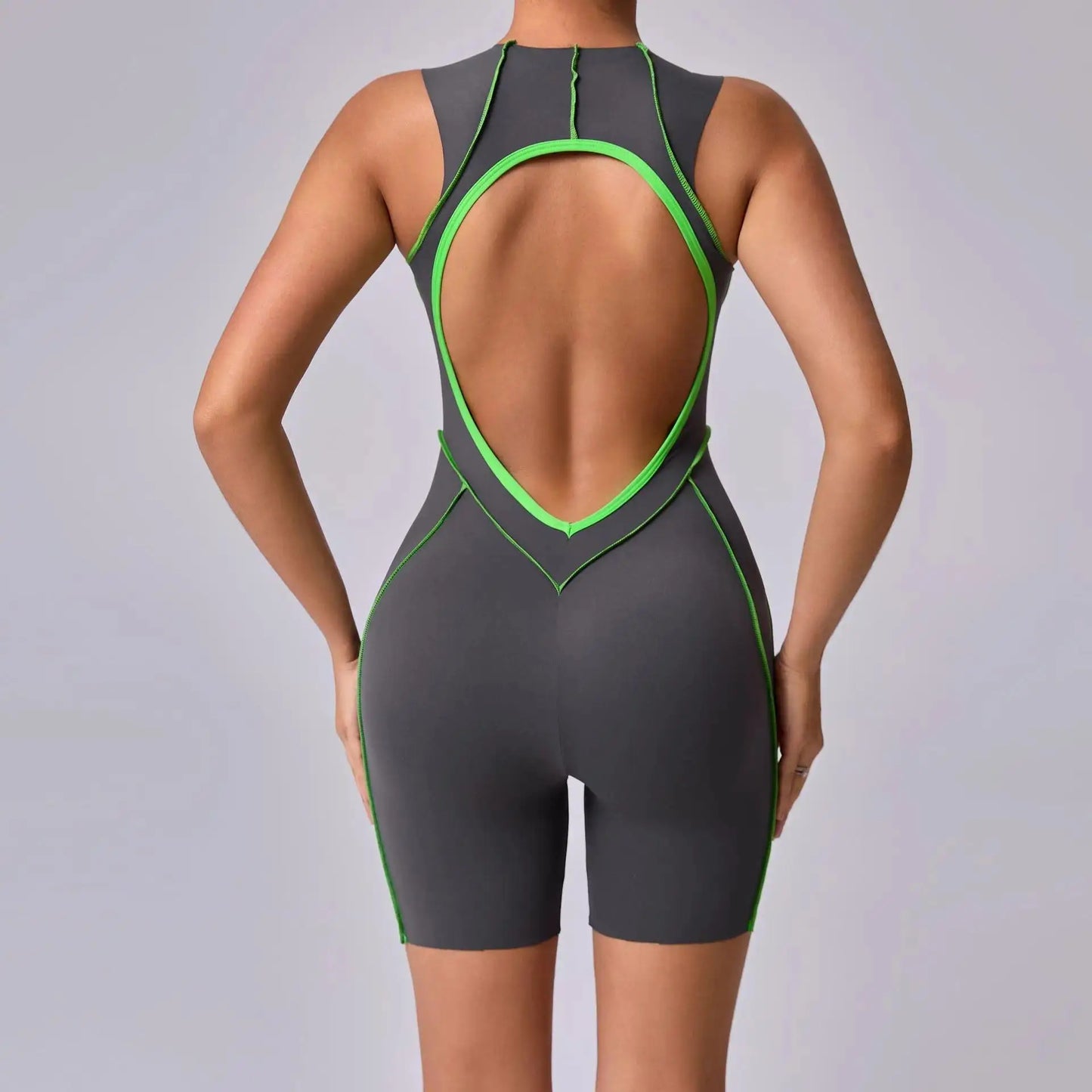 Yoga Jumpsuits Women Sleeveless Patchwork Running One Piece Bodysuit Workout Rompers Overalls Fitness Suit