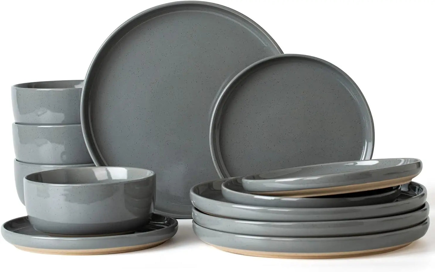 Milkyway Plates and Bowls Set, 12 Pieces Dinnerware Set