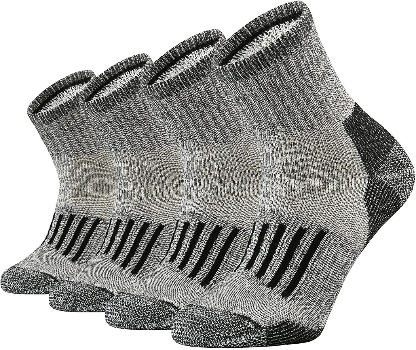 4 Pairs Merino Wool Socks Thicken Warm Hiking Crew Socks - The Great Earth Store