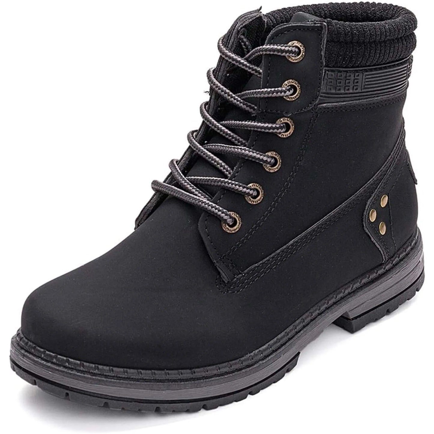 Women's Work Waterproof Hiking Combat Boots Lace Up Low Heel - The Great Earth Store