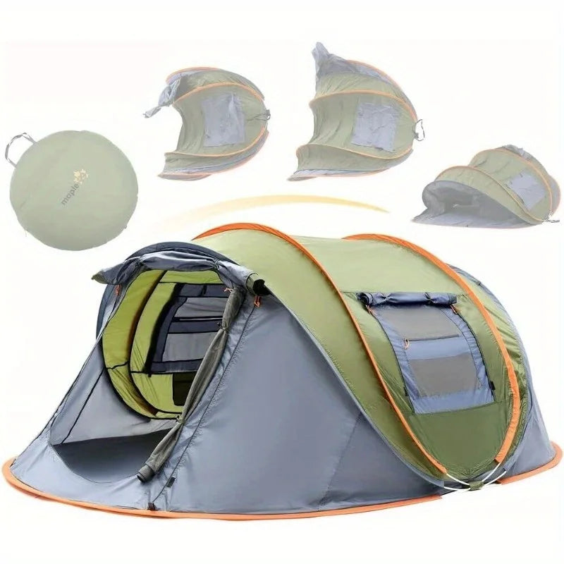 Camping Tent - 4-Person Easy Pop Up Tent with 2 Doors - The Great Earth Store