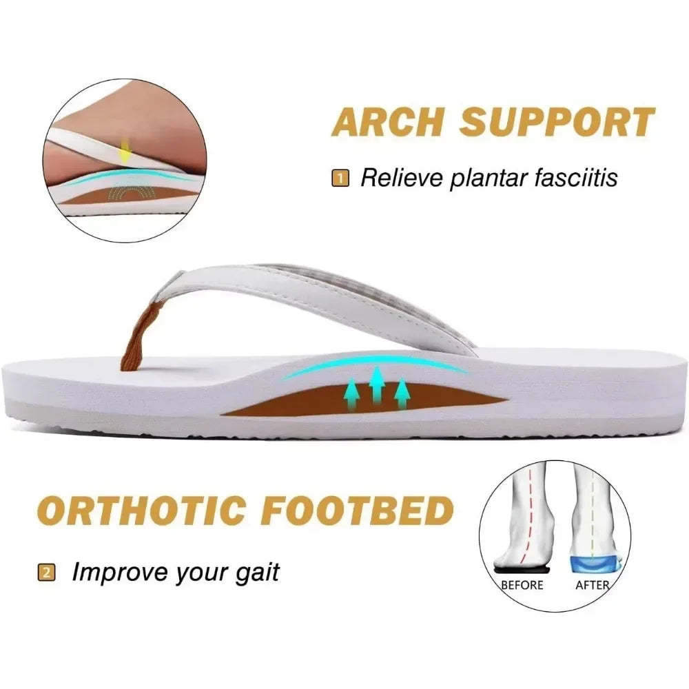 Womens Arch Support Flip Flops Comfortable Yoga Mat Sandals - The Great Earth Store