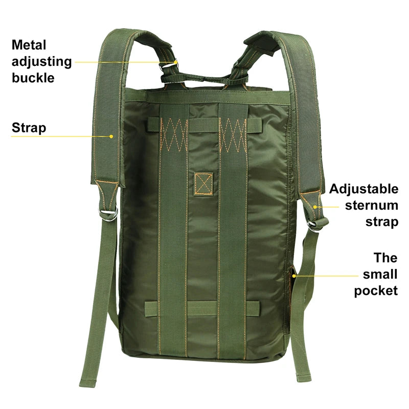 Durable All-Purpose Backpack Lightweight Carryall Parachute Bag