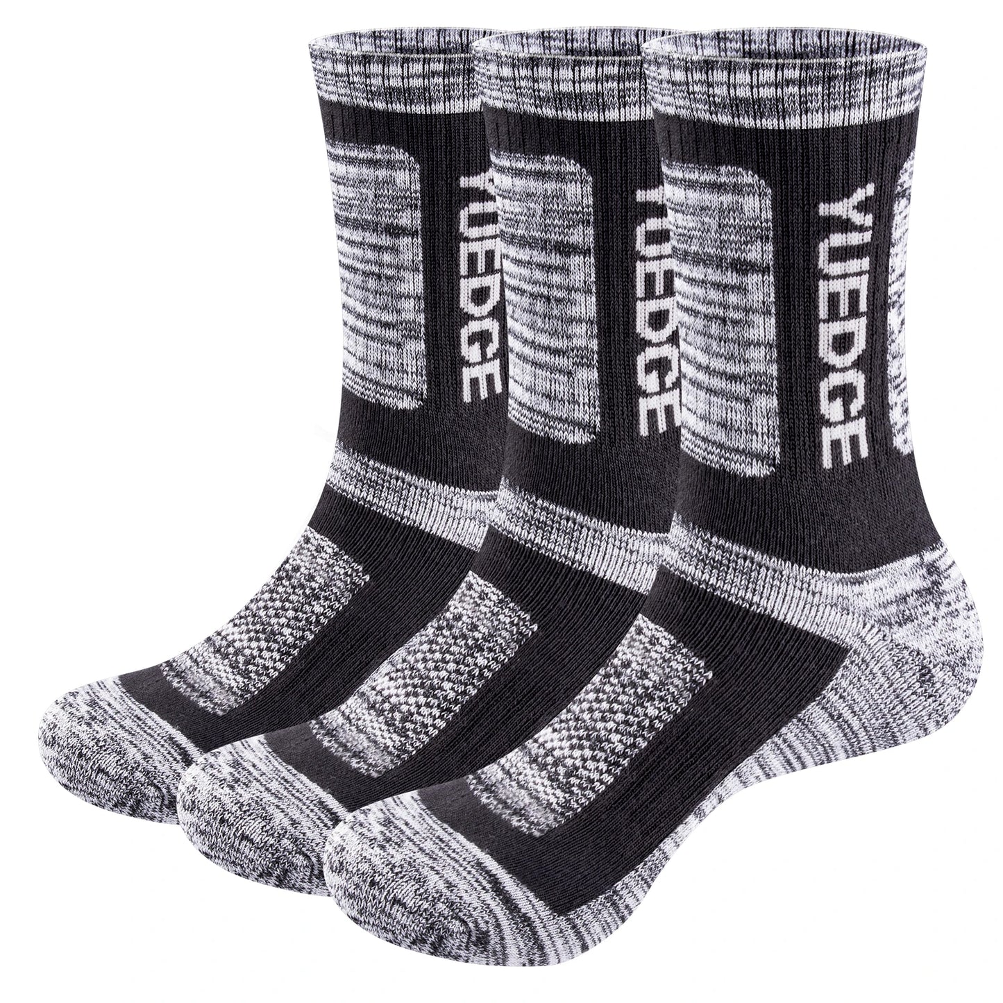 YUEDGE Women's Colorful Moisture Wicking Anti Sweat Sport Crew Socks