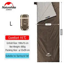 Naturehike Sleeping Bag LW180 Ultralight 3 Season Outdoor - The Great Earth Store