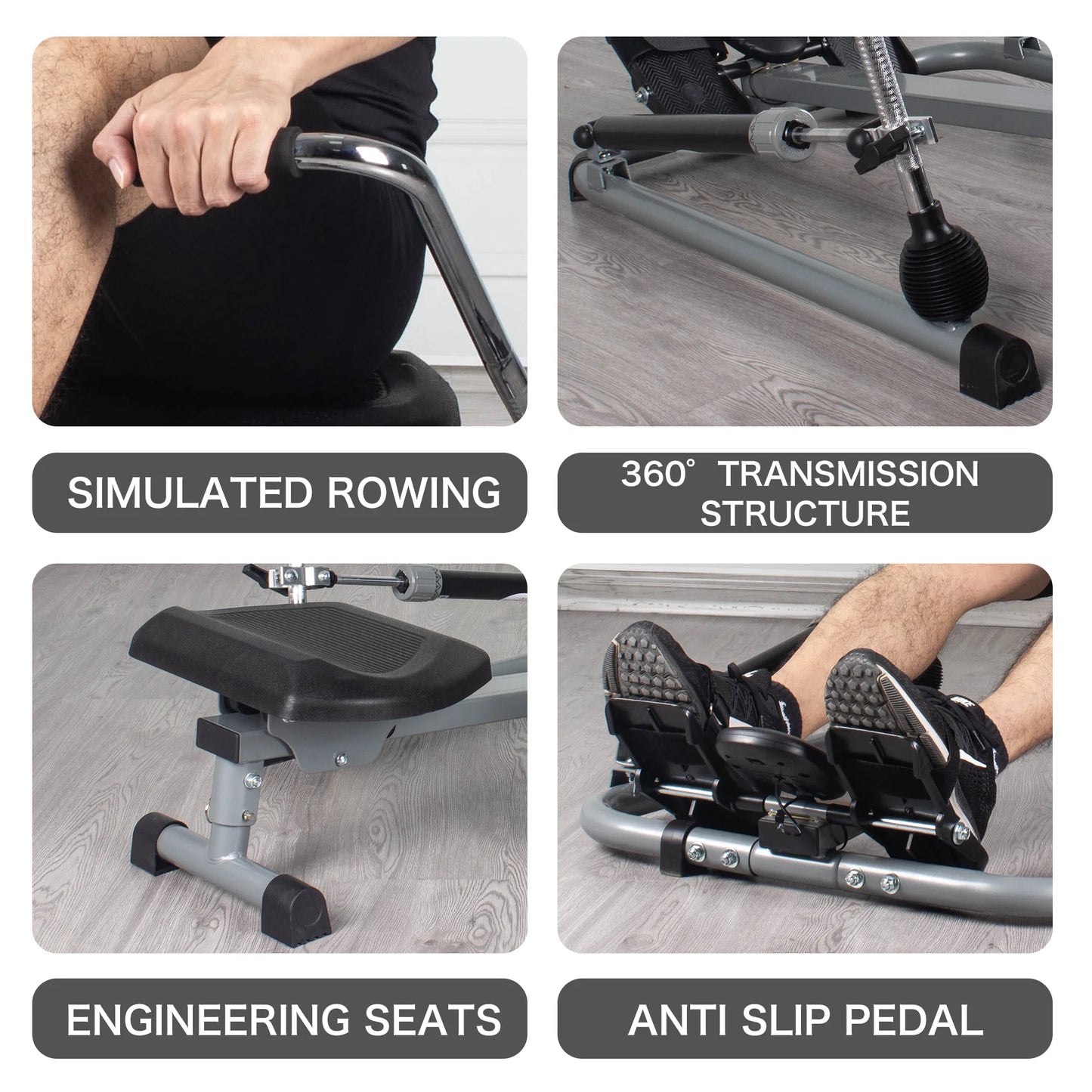 Leikefitness Rowing Machine Foldable for Home Use Cardio - The Great Earth Store