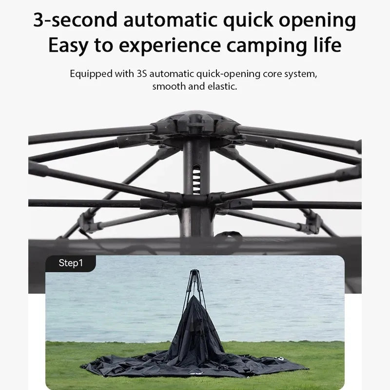 Blackdog 6-8 Person Tent Automatic Quick-open Camping Tent - The Great Earth Store