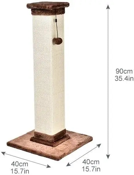 Indoor Tall Cat & Kittens Scratching Post Large Brown Carpet - The Great Earth Store