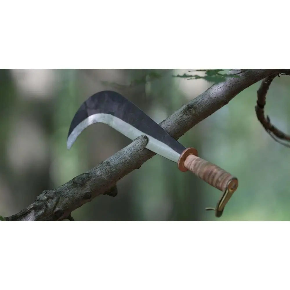 Hand Forged Billhook Machete Austrian Steel Alloy Blade Rugged Tool Leather Handle Classic Design - The Great Earth Store