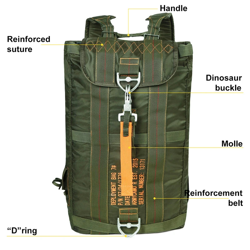 Durable All-Purpose Backpack Lightweight Carryall Parachute Bag