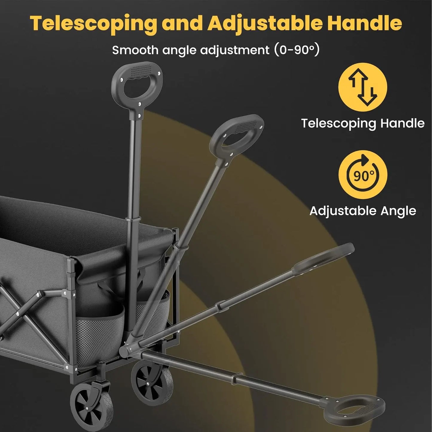 Collapsible Wagon - Foldable Cart with Upgrade Wheels - The Great Earth Store