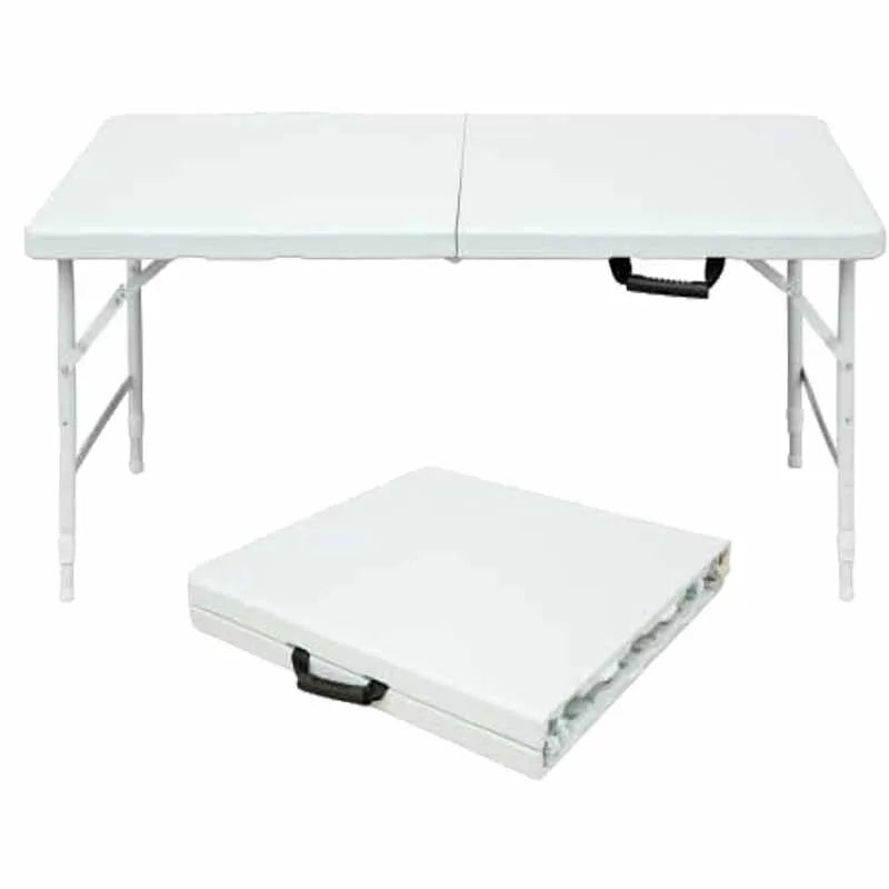 Folding Table 4 Foot Portable Plastic Adjustable Height - The Great Earth Store