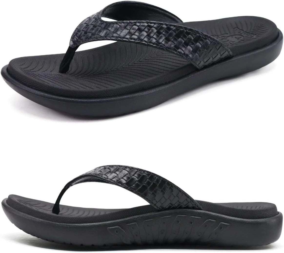 Womens Flip Flops Ladies Yoga Mat Comfortable Walking Thong Sandals With Plantar Fasciitis Arch Support - The Great Earth Store