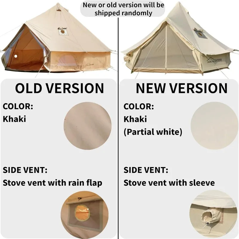 DANCHEL OUTDOOR B5PRO 4 Season Canvas Bell Tent for 6 - The Great Earth Store