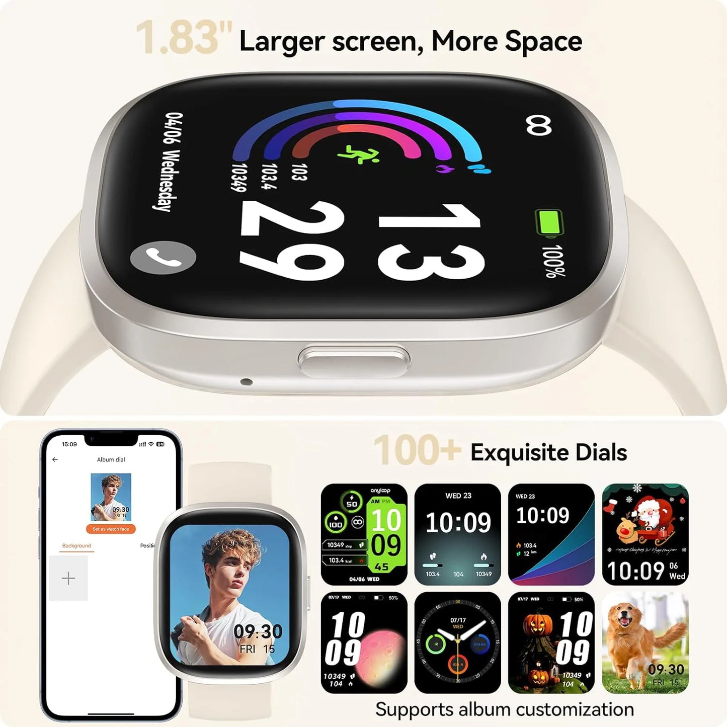 Smart Watches for Men Women Sleep Tracking 46mm Fitness Watch - The Great Earth Store