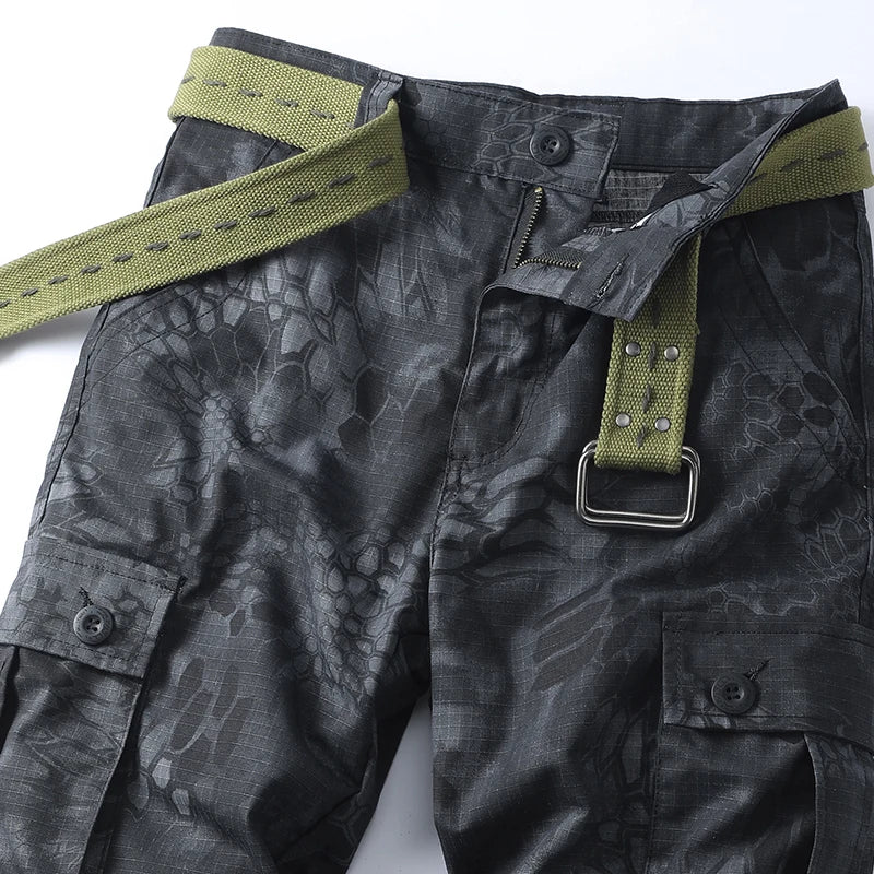 AKARMY Men's Wild Cargo Pants Camo Cotton Hiking Pants 8 Pockets - The Great Earth Store