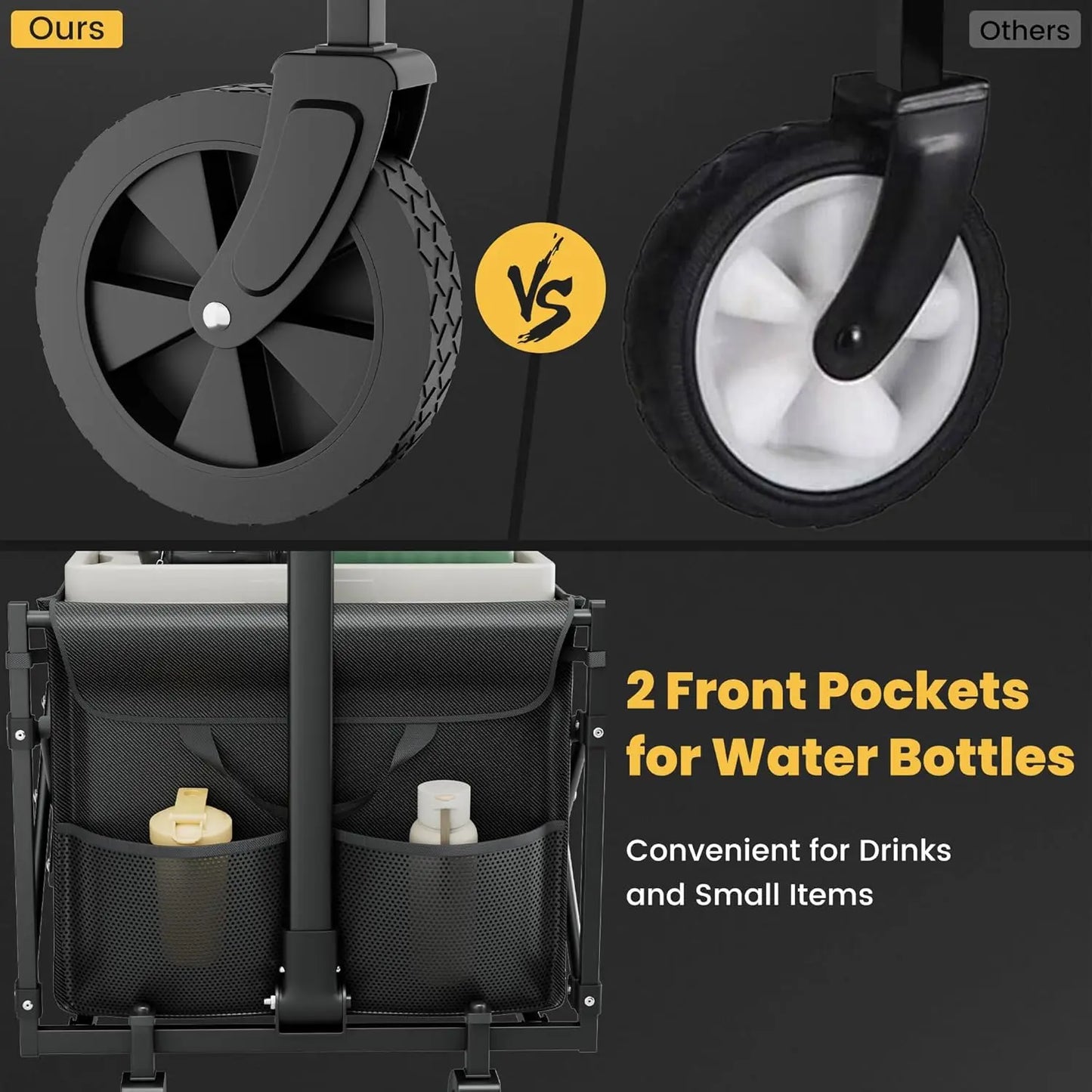 Collapsible Wagon - Foldable Cart with Upgrade Wheels - The Great Earth Store