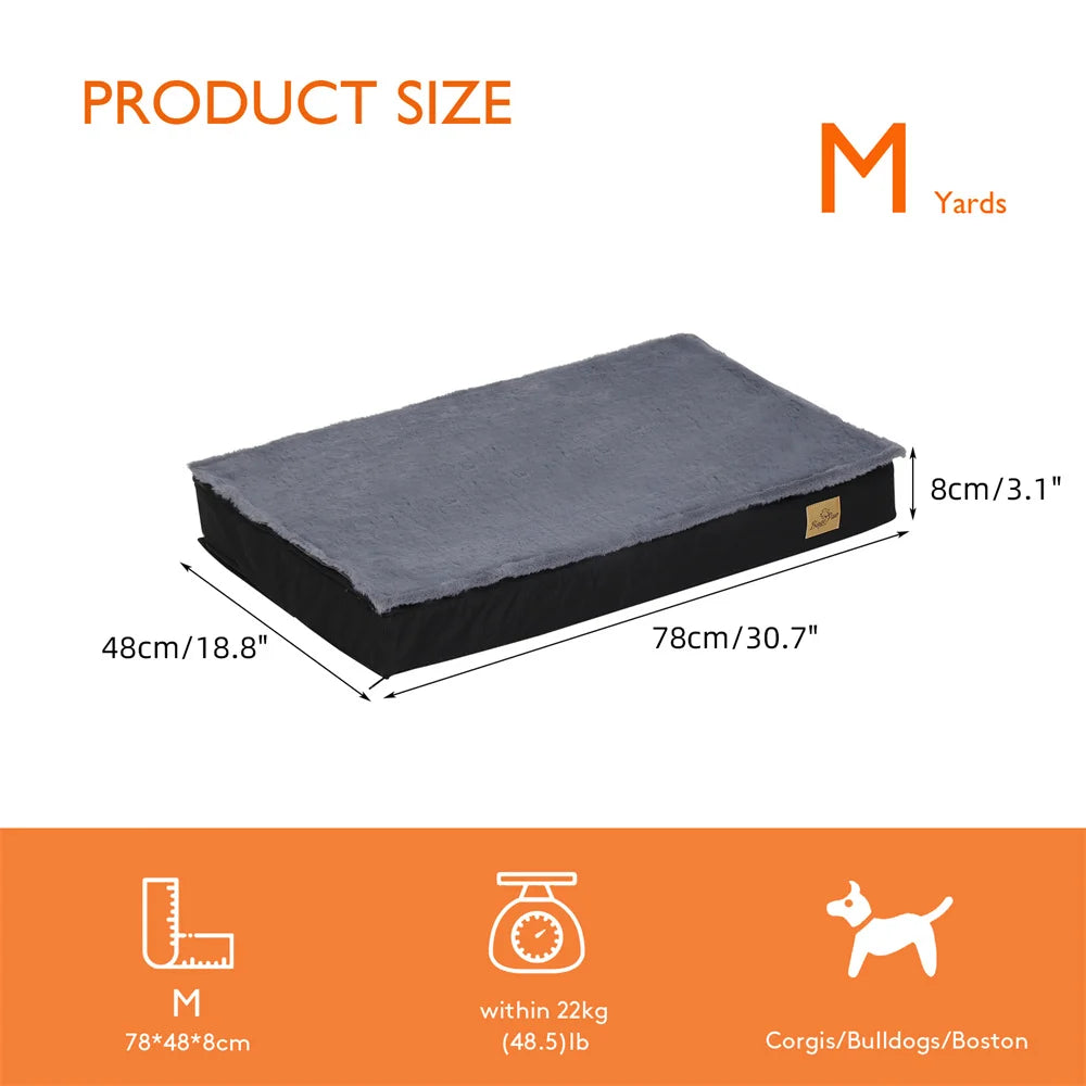 Large Orthopaedic Dog Bed Waterproof Cushion Pet Mattress 2 In 1 Crate Bed with Removable Washable Cover - The Great Earth Store
