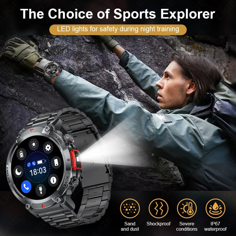 LIGE Smart Watch 3ATM Waterproof Original Design For Men - The Great Earth Store