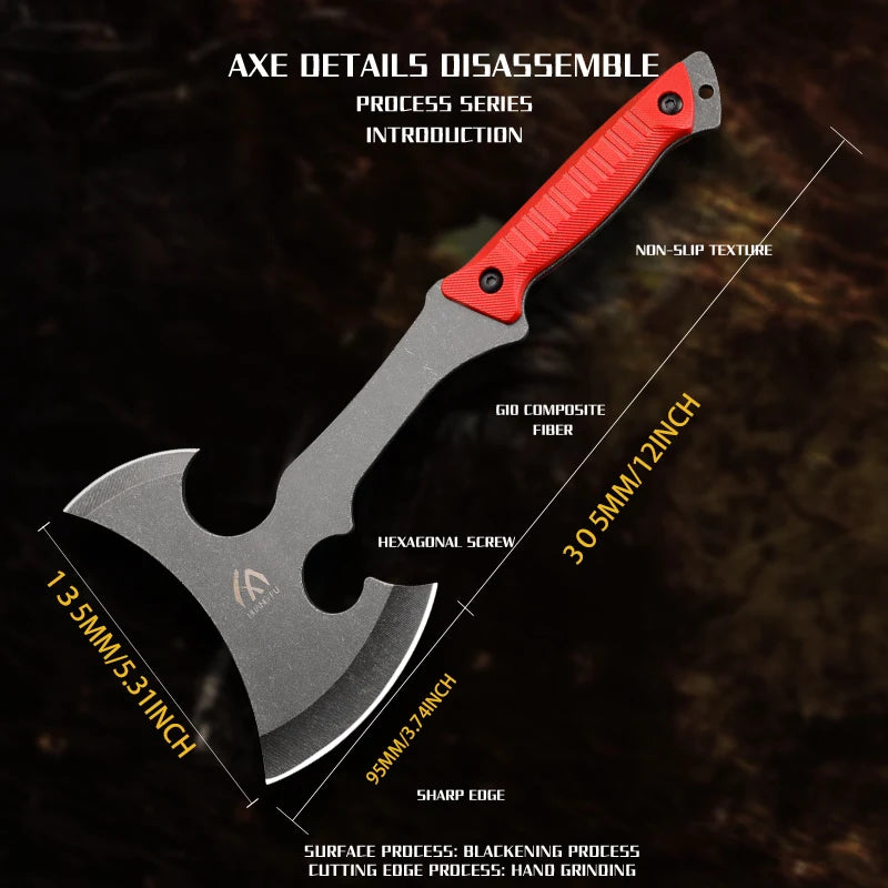 6PC Tactical Axe Outdoor Camping Survival Tool Multi Functional - The Great Earth Store
