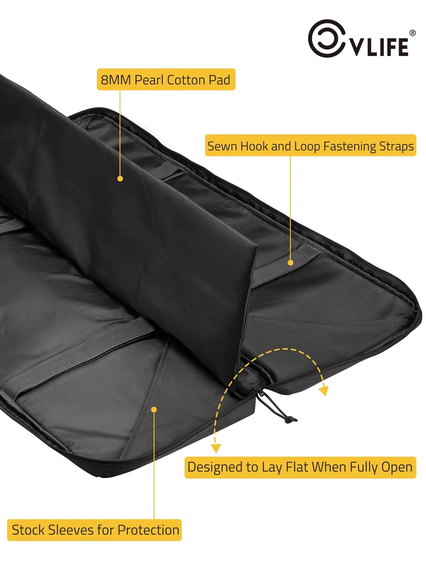 42 Double Soft Rifle Case Tactical Long Gun Bag Black